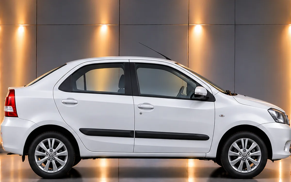 Toyota Etios with side beading fitted