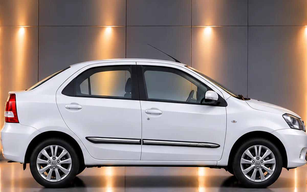 Toyota Etios with Chrome Line beading fitted