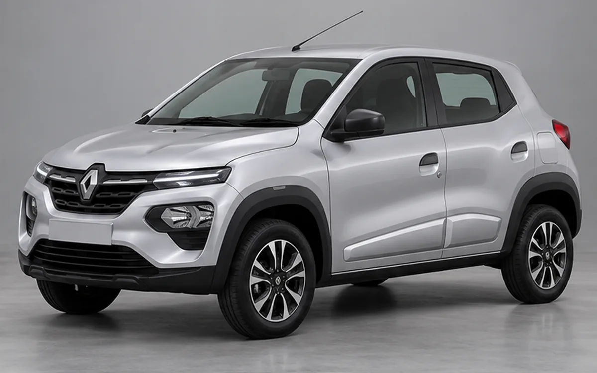 Renault Kwid with Cladding · Silver beading fitted