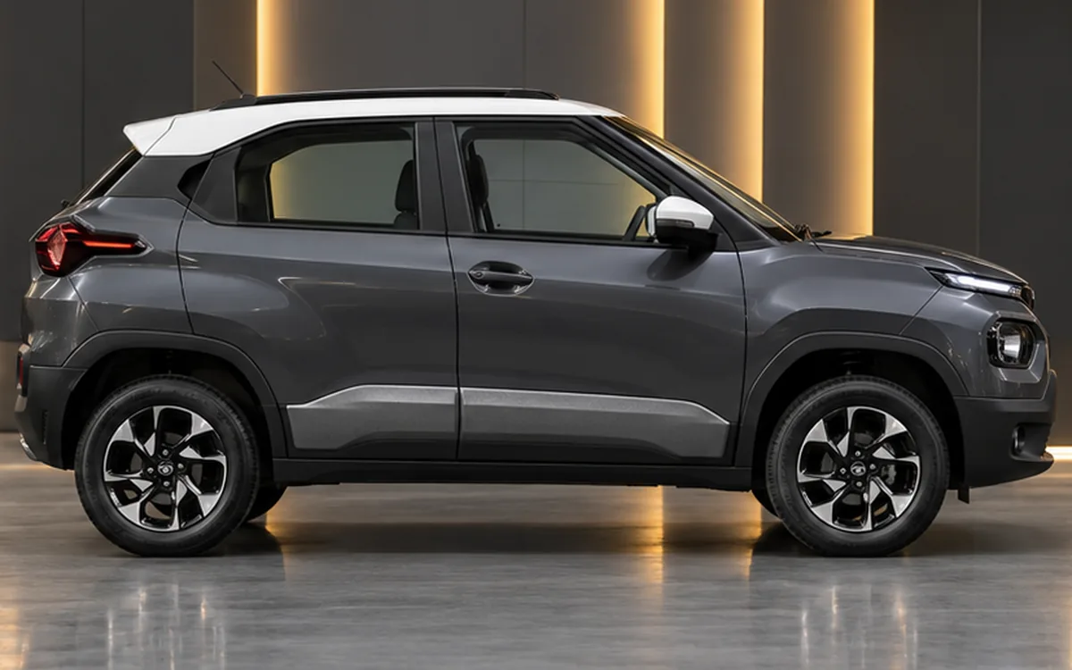 Tata Motors Punch with Cladding · Daytona Grey beading fitted