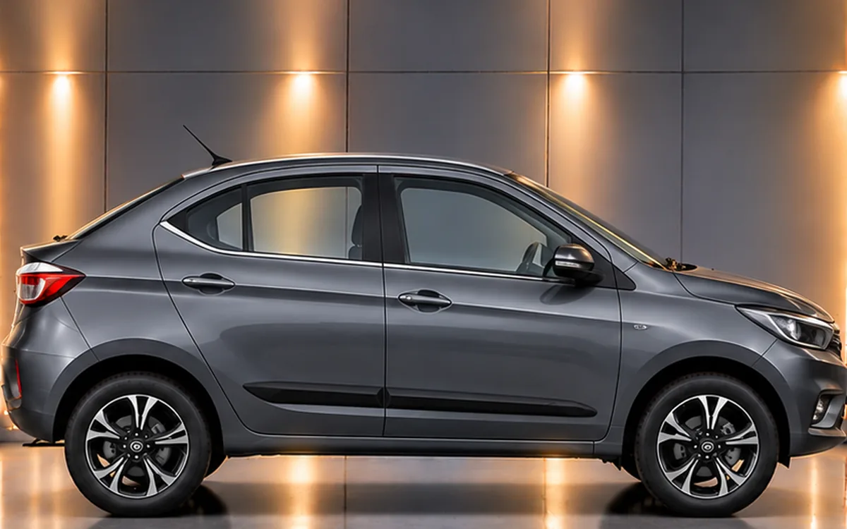 Tata Motors Tigor with side beading fitted